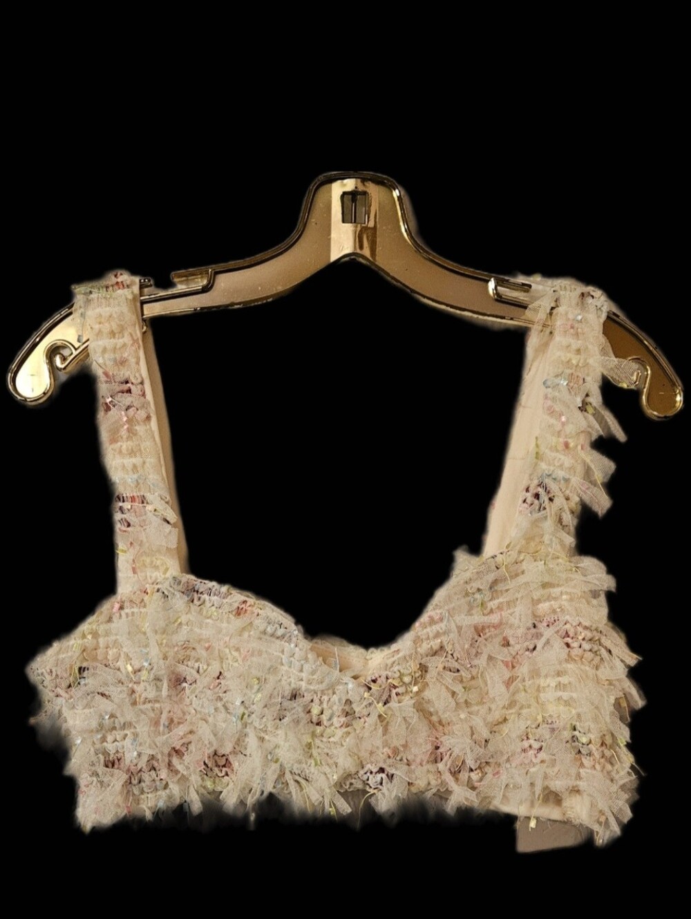 Ivory Ruffle Ribbon Layered - Picture 3 of 12